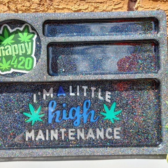 Happy 420 Rolling Tray & Ashtray Set - Picture 7 of 11